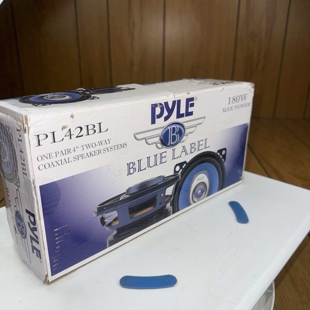 Pyle Audio Car Speakers PL42BL 4" 180 Watt 2 Way (pair) Blue Label New - Picture 7 of 12